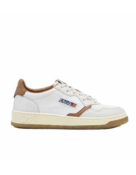 Baskets Medalist Low En Cuir Et Tissu Blanc Et Tanz Autry pour Homme présenté de face| Toulouse Soulery