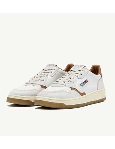 Baskets Medalist Low En Cuir Et Tissu Blanc Et Tanz Autry pour Homme présenté de profil| Toulouse Soulery