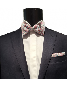 Nœud Papillon Liberty Éloïse Parme Atelier Frères pour Homme présenté de face| Toulouse Soulery 2