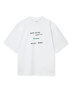 Tee Shirt Good Things Blanc Axel Arigato pour Homme présenté de face| Toulouse Soulery