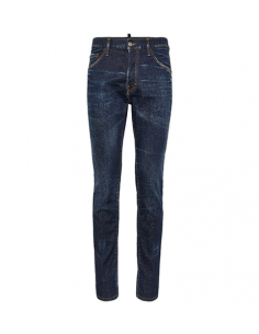 Jean Clean Wash Cool Navy Dsquared2 pour Homme présenté de face| Toulouse Soulery