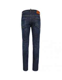 Jean Clean Wash Cool Navy Dsquared2 pour Homme présenté de face| Toulouse Soulery 2
