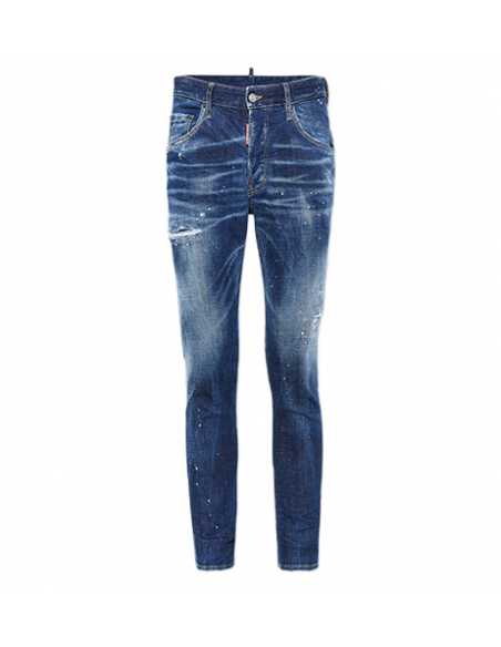 Jean Easy Wash Skater Navy Dsq2 pour Homme présenté de face| Toulouse Soulery