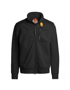 Sweat-shirt Hybride London Noir Parajumpers Homme, présenté de face | Toulouse Soulery