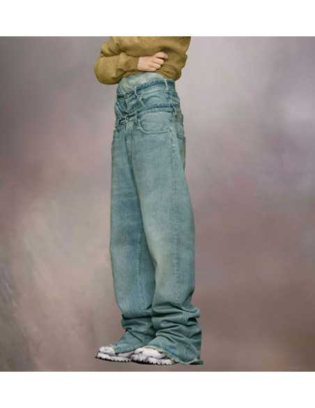 Maison Margiela - Jean Droit à Boucle en Denim