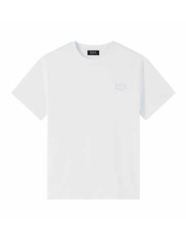 T-Shirt Standard Rue Madame Blanc Et Bleu Ciel A.P.C Homme, présenté de face | Toulouse Soulery T-Shirt Standard Rue Madame Blanc Et Bleu Ciel A.P.C Homme, présenté de face | Toulouse Soulery