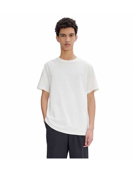 T-Shirt Standard Rue Madame Blanc Et Bleu Ciel A.P.C Homme, présenté de face | Toulouse Soulery