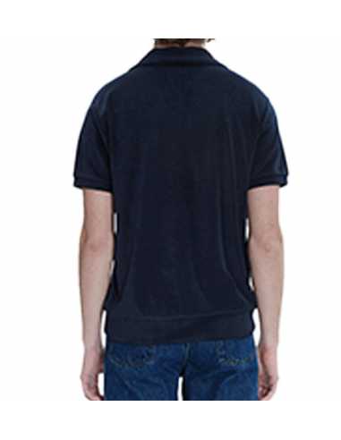Polo Agustino Bleu Marine Foncé A.P.C. Homme, présenté porté de dos| Soulery