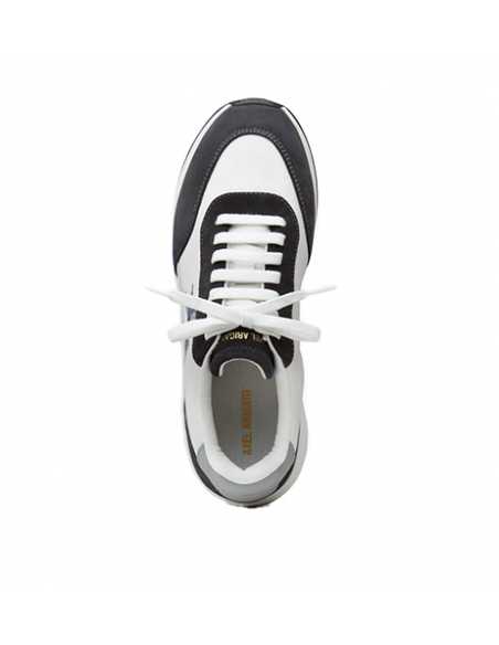 Sneakers Genesis Neo Bird Runner Blanc & Noir Axel Arigato présentées de dessus | Soulery