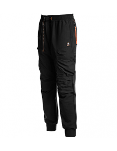 Pantalon Osage Noir Homme Parajumpers, présenté de profil| Soulery