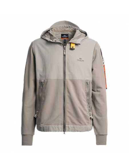 Sweat Zippé À Capuche Polaire Trident Parajumpers Homme, présenté de face| Toulouse