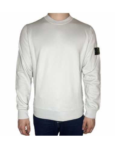Sweat-shirt Ras-Du-Cou Bleu Ciel Stone Island, présenté de face ｜Soulery Toulouse
