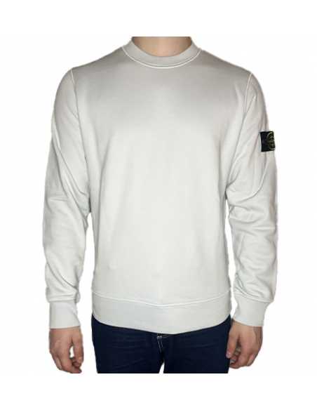 Sweat-shirt Ras-Du-Cou Bleu Ciel Stone Island, présenté de face ｜Soulery Toulouse