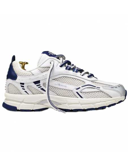 Sneakers The Re-Run Baseball Bleu Mercer Homme, présentées de côté | Soulery Toulouse