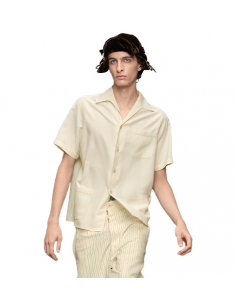 Chemise À Manches Courtes Beige Maison Margiela Homme, présentée de face | Soulery Toulouse