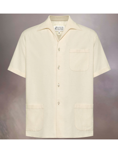 Chemise À Manches Courtes Beige Maison Margiela Homme, présentée de face | Soulery Toulouse 2