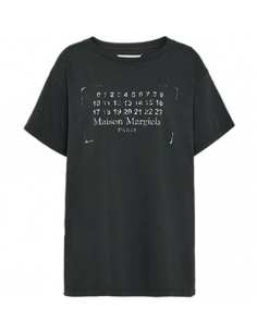T-shirt À Logo Estampillé Noir Maison Margiela Homme | Soulery Toulouse