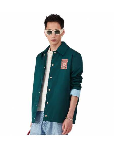 Veste De Stade À Logo Gothique Vert Casablanca Homme, présentée portée de face| Soulery Toulouse