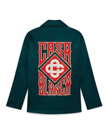 Veste De Stade À Logo Gothique Vert Casablanca Homme, présentée de face| Soulery Toulouse