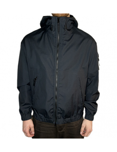 Veste à Capuche En Toile De Coton Supima Navy Stone Island, présentée de côté｜Soulery Toulouse 2