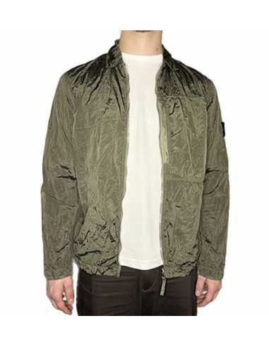 Surchemise Nylon Metal In Econyl Militiare Homme Stone Island, présentée de face ｜Soulery Toulouse
