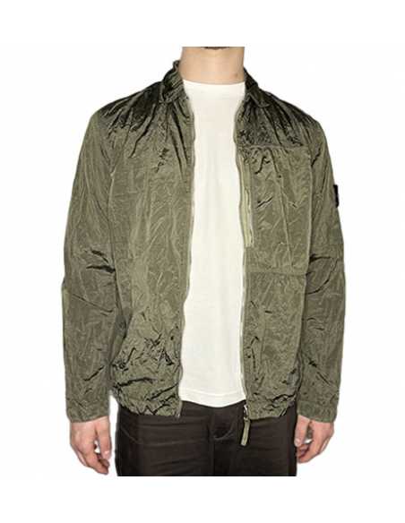Surchemise Nylon Metal In Econyl Militiare Homme Stone Island, présentée de face ｜Soulery Toulouse
