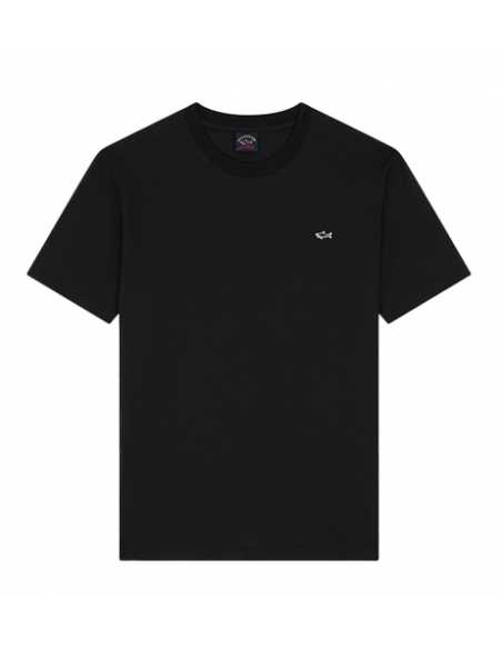 T-shirt en Coton Noir Paul&Shark présenté de face｜Soulery Toulouse