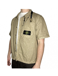 Chemise à Manches Courtes Biscuit Stone Island présentée de profil｜Soulery Toulouse