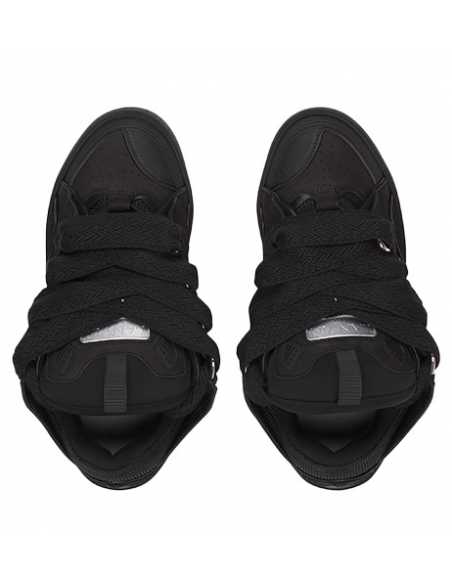 Sneakers Curb En Cuir Noir Lanvin présentée de haut en double｜Soulery Toulouse