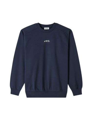 Sweat Lake Dark Navy A.P.C. Homme, présenté de face | Soulery Toulouse