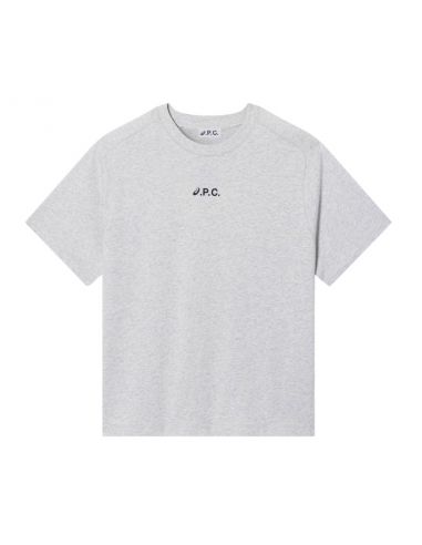 Tee Shirt Wind Gris Clair Chiné A.P.C. Homme, présenté de face | Soulery Toulouse Tee Shirt Wind Gris Clair Chiné A.P.C. Homme, présenté de face | Soulery Toulouse