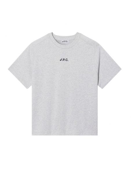 Tee Shirt Wind Gris Clair Chiné A.P.C. Homme, présenté de face | Soulery Toulouse
