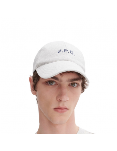 Casquette Charlie Grise Asics A.P.C. Homme, présentée portée de face | Soulery Toulouse