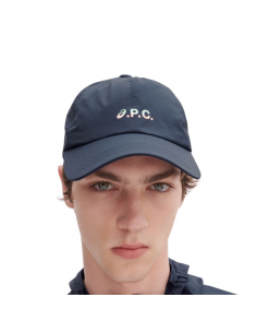 Casquette Charlie Dark Navy Asics A.P.C. Homme, pr(ésentée portée de face | Soulery Toulouse