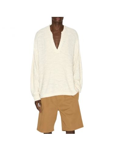 Pull Arnold en Maille Écru Isabel Marant présenté de face porté｜Soulery Toulouse