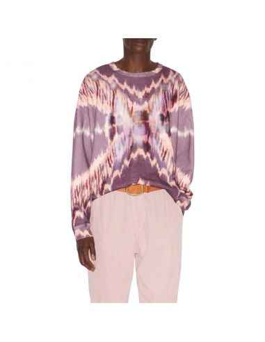 Sweatshirt Dobbie Tie and Dye Violet Isabel Marant présente de face porté｜Soulery Toulouse