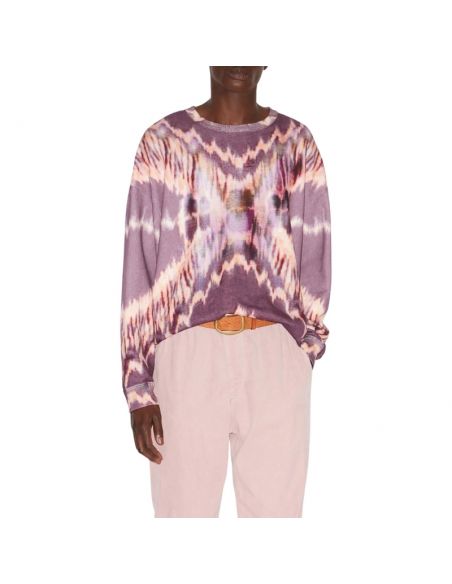 Sweatshirt Dobbie Tie and Dye Violet Isabel Marant présente de face porté｜Soulery Toulouse