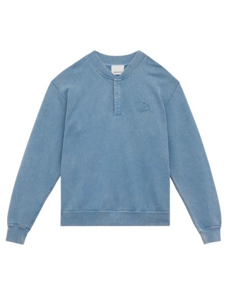 Sweatshirt Mathias Bleu Délavé Isabel Marant présenté de face｜Soulery Toulouse