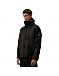 Veste Compressible Pertex® Metropolis Noire CP Company Homme, présentée portée de face| Soulery Toulouse