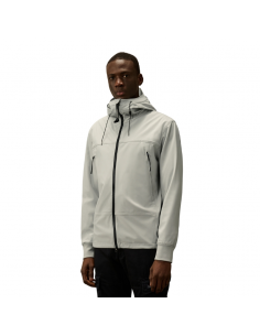 Veste de protection CP Shell-R Blue Fox CP Company Homme présentée portée de face | Soulery Toulouse