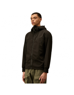 Veste de protection CP Shell-R Noire CP Company Homme présentée portée de face| Soulery Toulouse