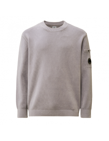 Pull Ras Du Cou Lavander Coton Avec Lentilles CP Company présenté de face | Soulery Toulouse