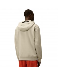 Sweat À Capuche En Polaire À Relief Diagonal Blue Fox C.P Company présenté porté de face ｜Soulery Toulouse 2