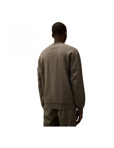 Sweat-shirt Ras Du Cou En Molleton Diagonal En Coton Gris présenté porté de dos|Soulery Toulouse Sweat-shirt Ras Du Cou En Molleton Diagonal En Coton Gris présenté porté de dos|Soulery Toulouse