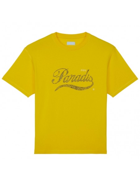 Tee-Shirt "Enjoy Paradis" Crystal Jaune 3.PARADIS｜Soulery Toulouse