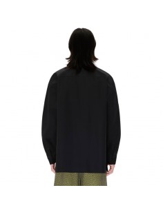 Chemise Oversize 'Boke Flower 2.0' Coton Technique Noir Kenzo présenté porté de face | Soulery Toulouse 2