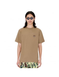 T-shirt Brodé 'KENZO Happy Tiger' En Coton Marron Kenzo, présenté porté de face｜Soulery Toulouse