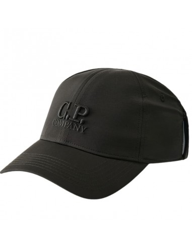 Casquette Chrome-R Goggle Noire C.P. Company présentée de face｜Soulery Toulouse