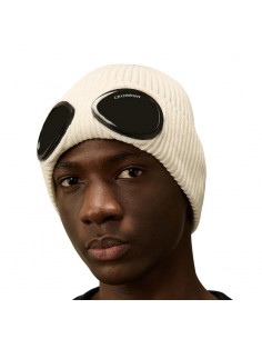 Bonnet Goggle Gauze White C.P. Company présenté de face porté｜Soulery Toulouse