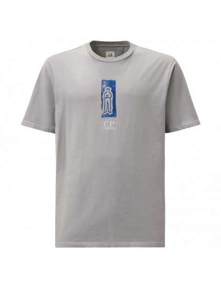 Tee-shirt Jersey Front and Back Logo Lavender Violet C.P. Company présenté de face｜Soulery Toulouse